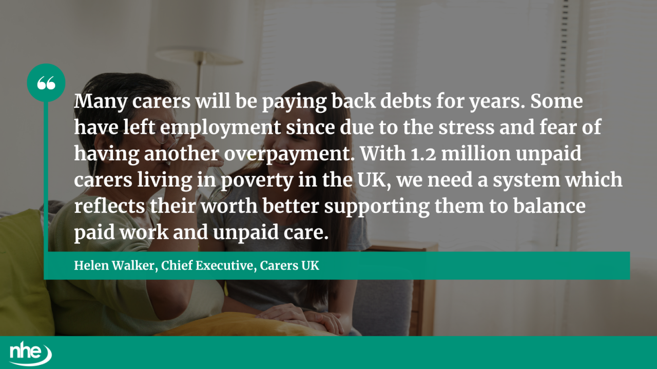 Carer debts QUOTE