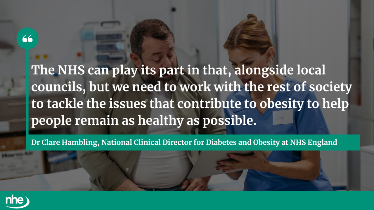 Comment from Clare Hambling, NHS England national clinical director for obesity