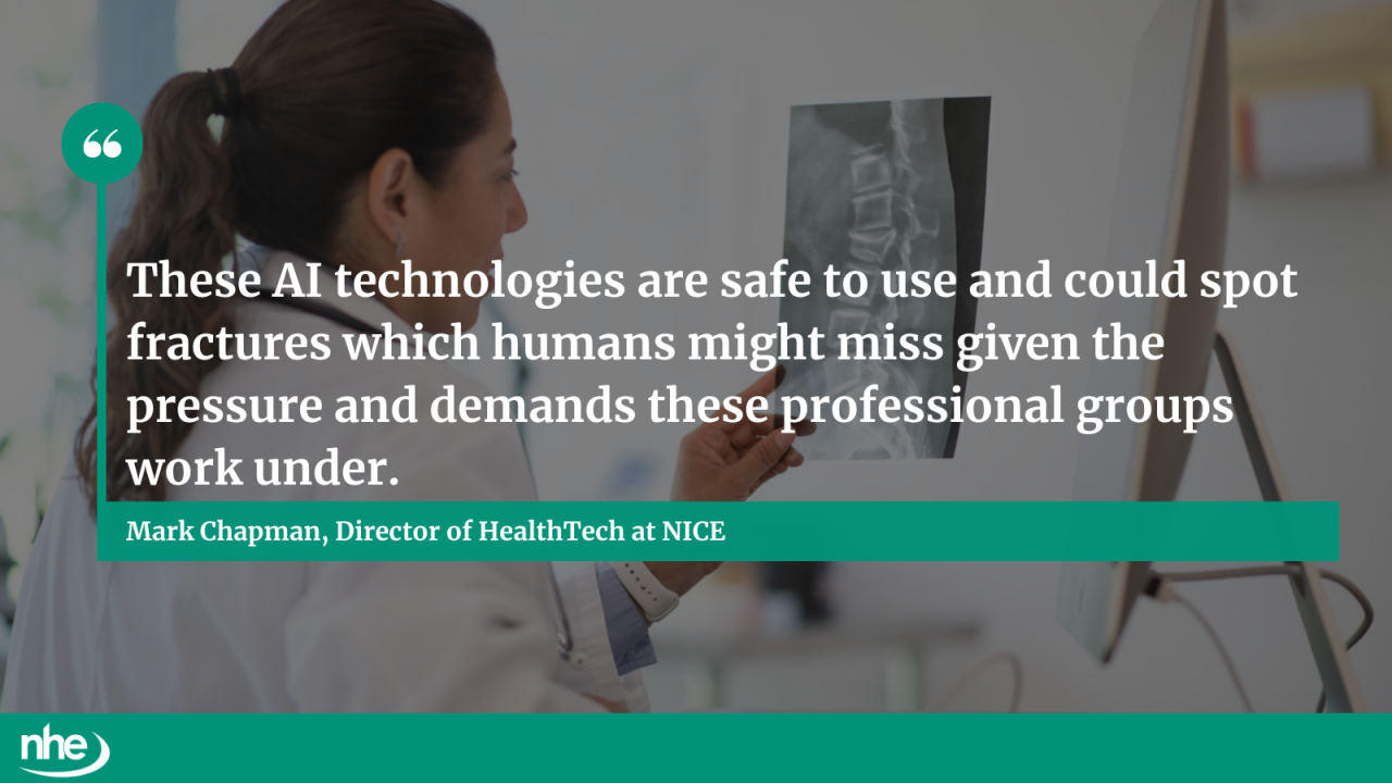 Comment from Mark Chapman, director of HealthTech at NICE