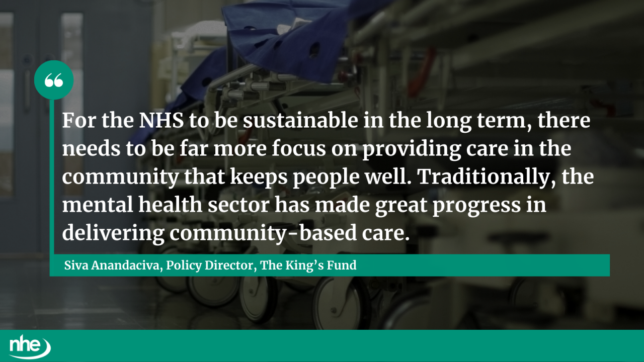 Mental health quote from the King's Fund