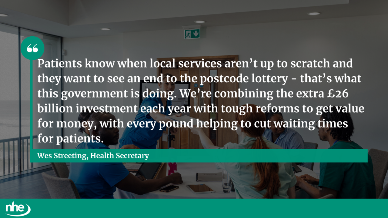 NHS league tables QUOTE