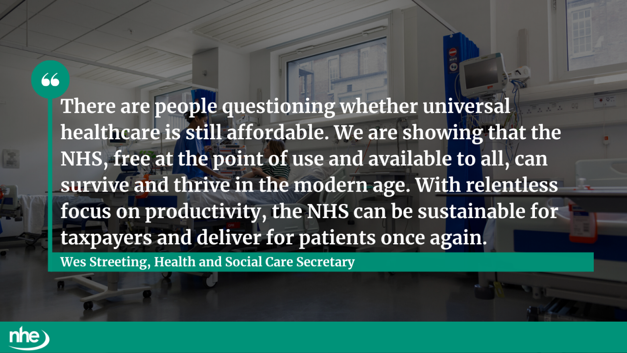 NHS productivity QUOTE
