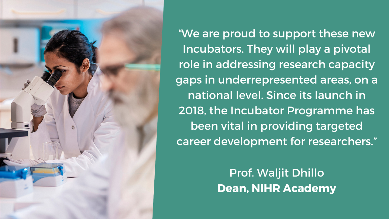 NIHR incubators QUOTE