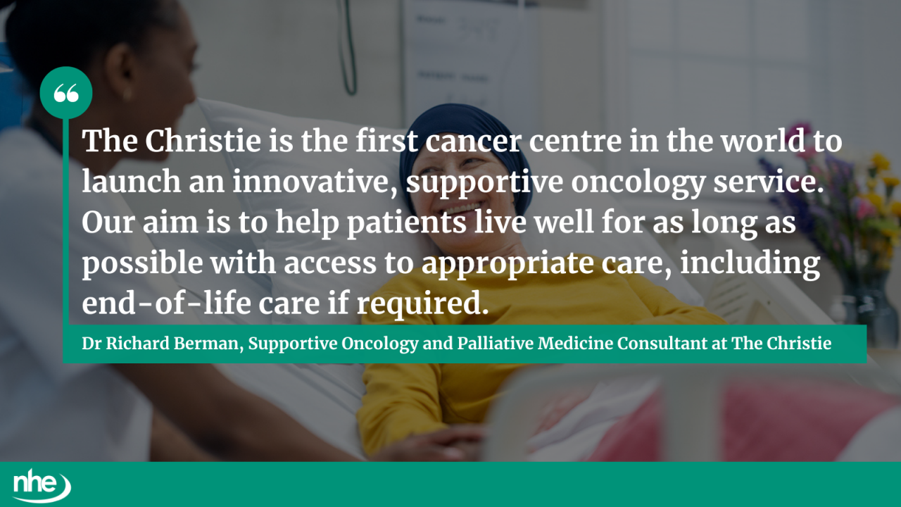 Comment from Dr Richard Berman, supportive oncology and palliative medicine consultant at The Christie