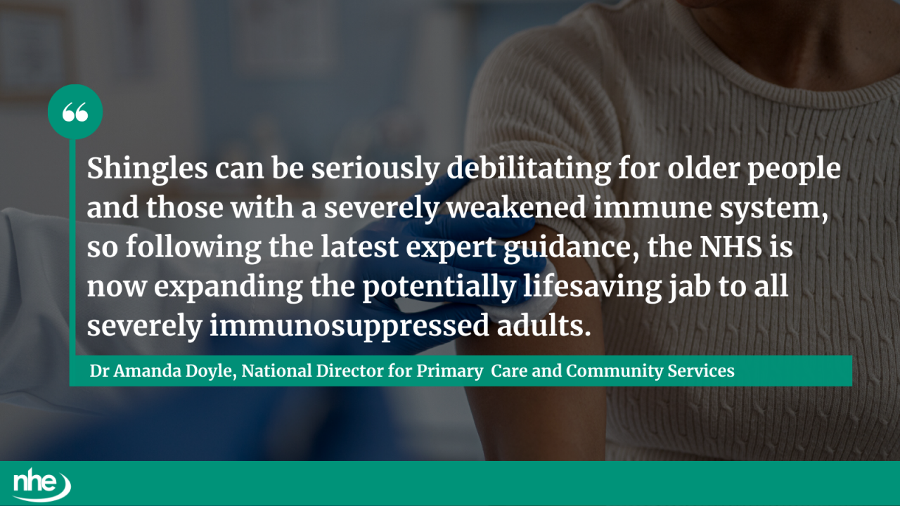 Shingles vaccine QUOTE