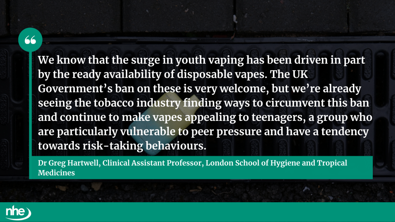 Young people vaping QUOTE