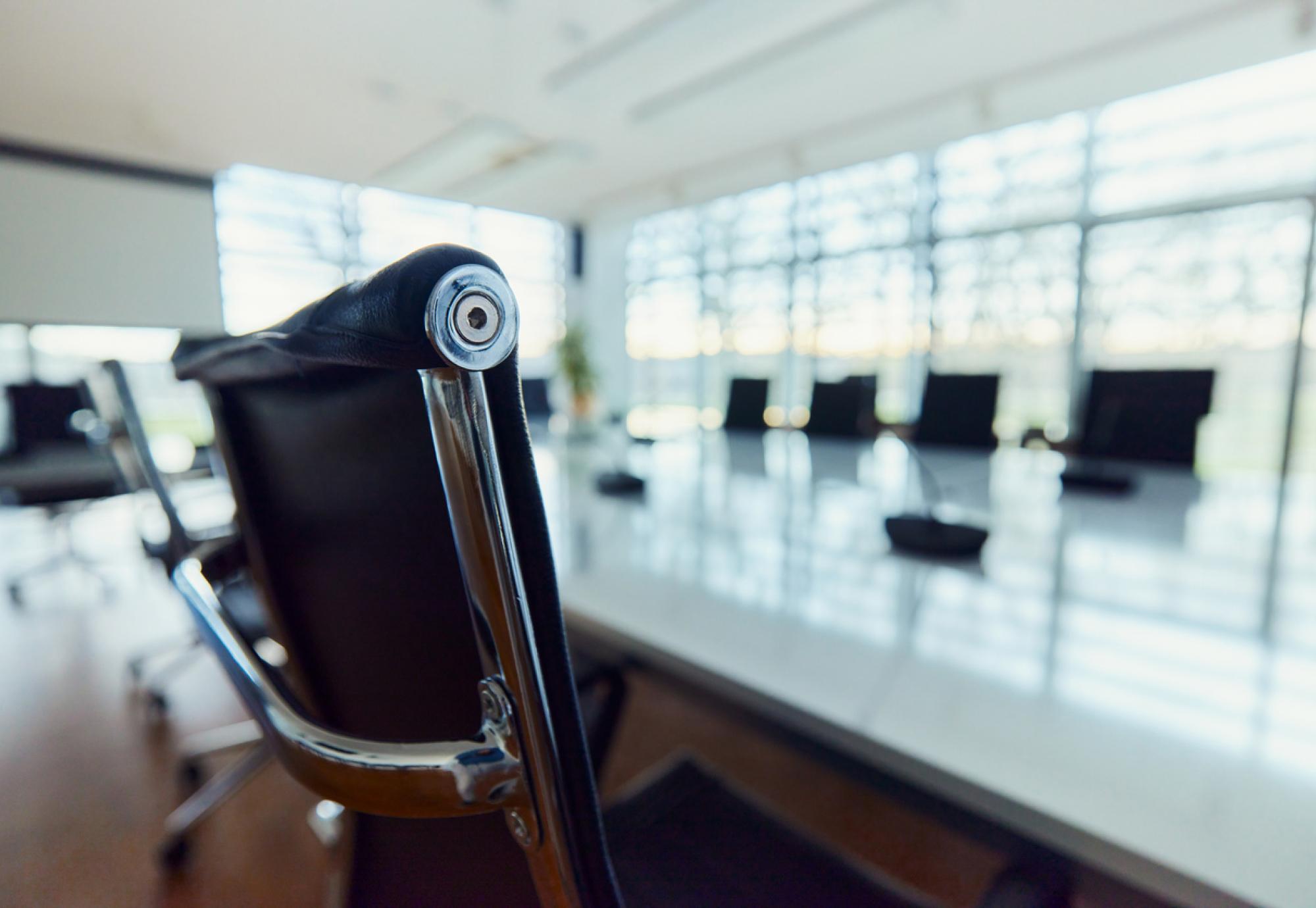 Board room depicting the Royal College of Physicians' new appointment of Dr Mumtaz Patel as temporary president