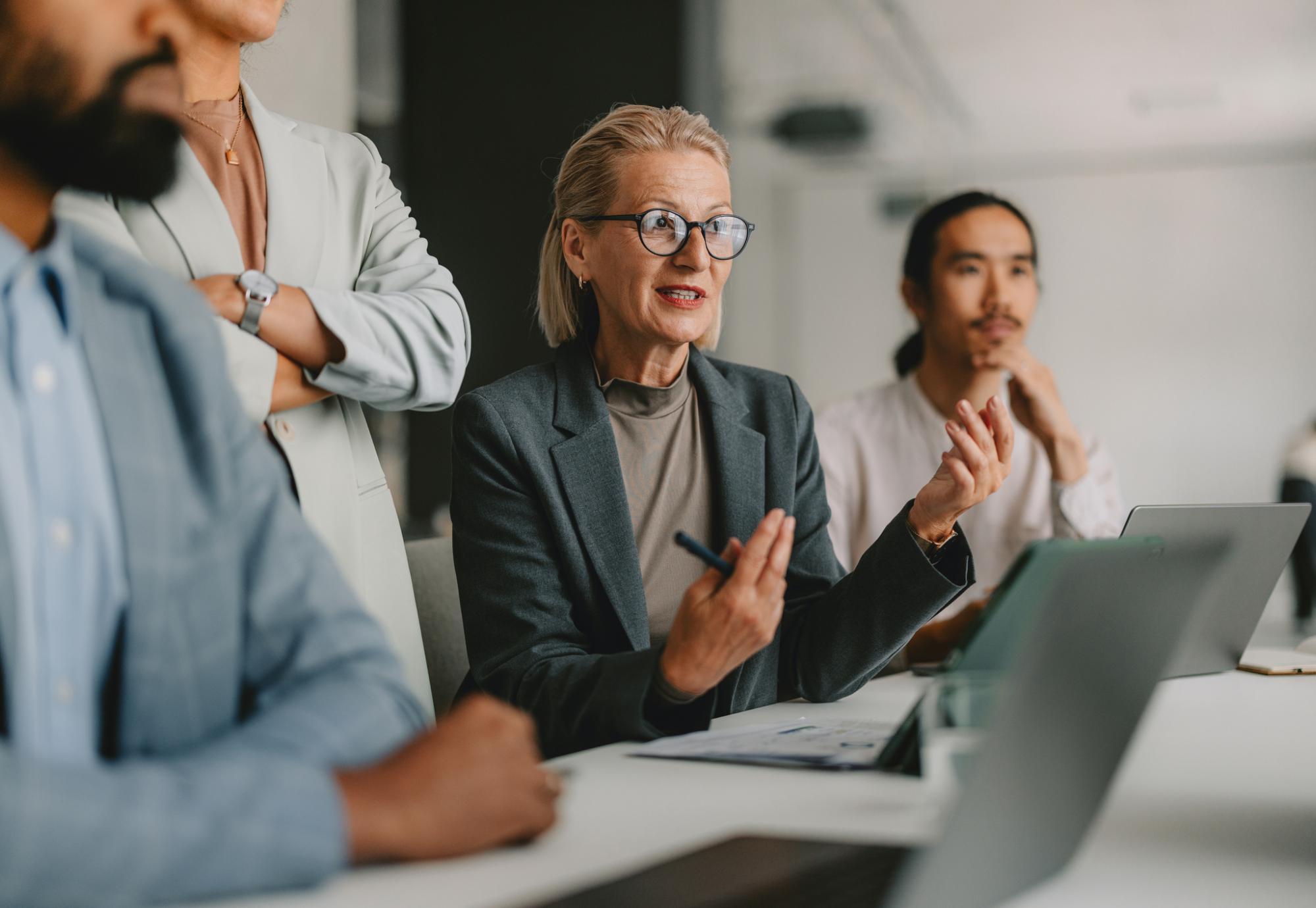 individuals engaged in a business meeting