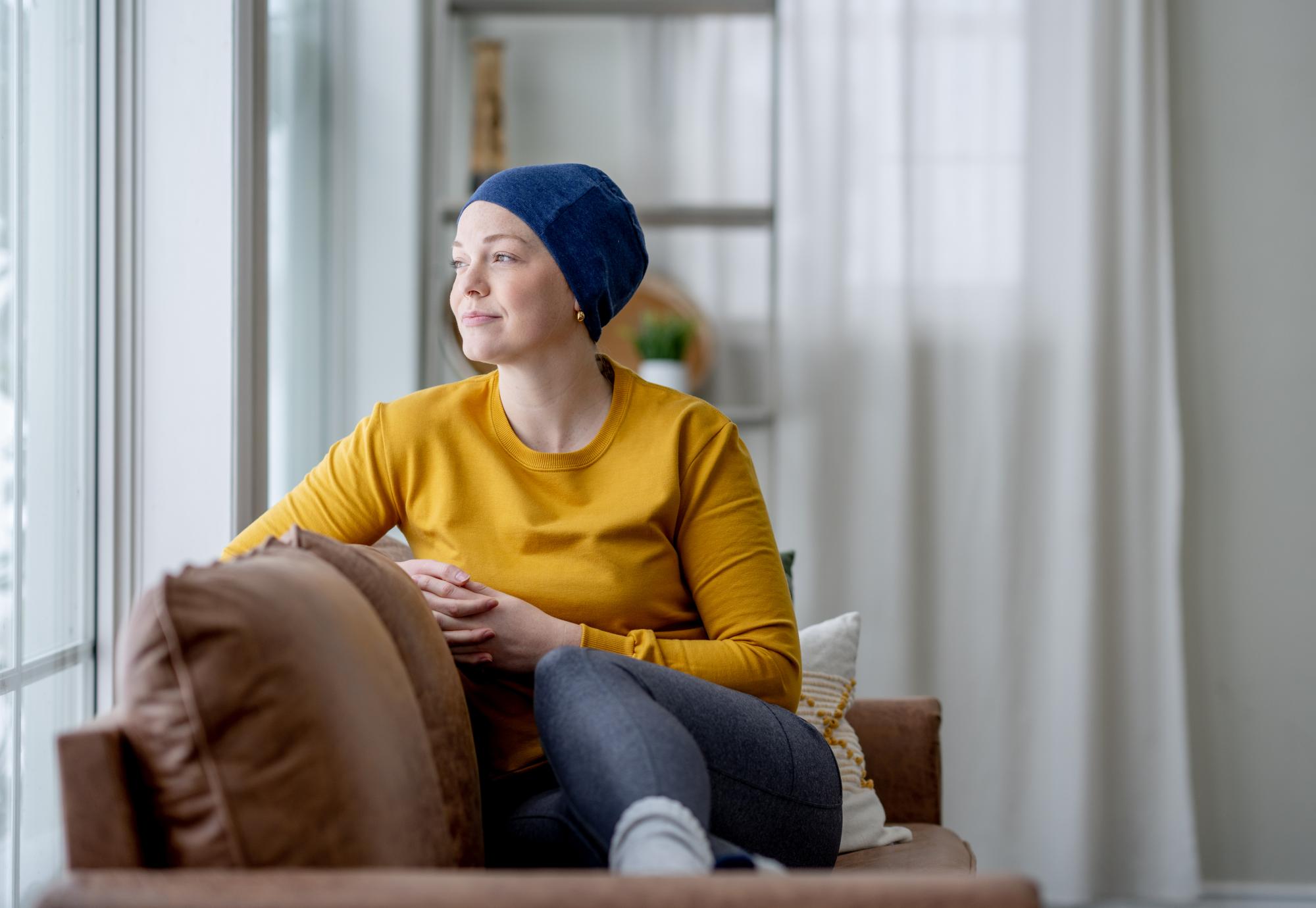 A young woman with cancer