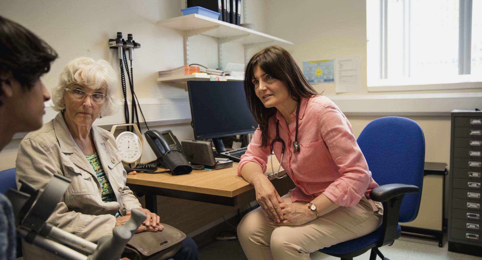 GP talking to a patient