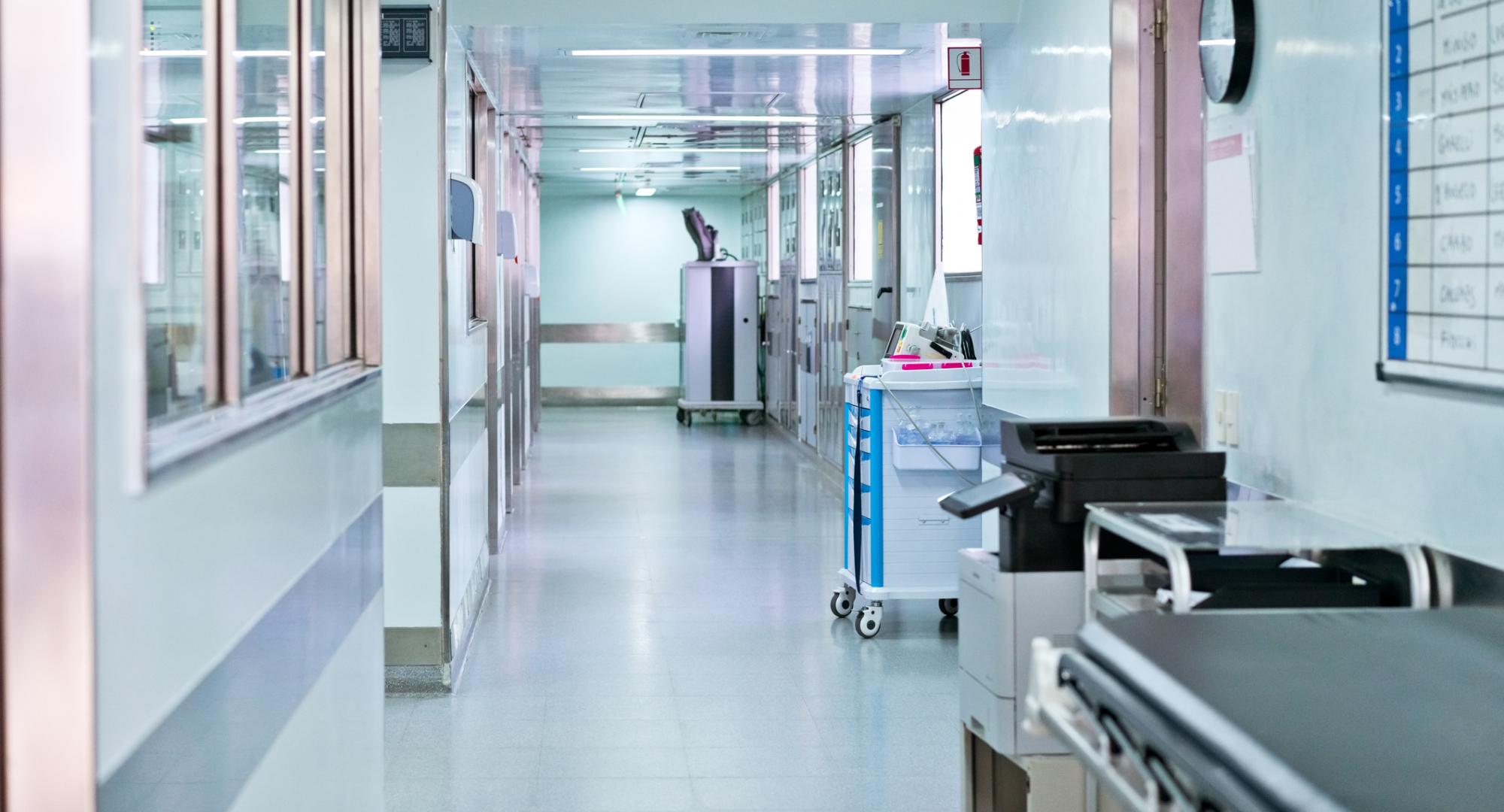 UK Hospital corridor