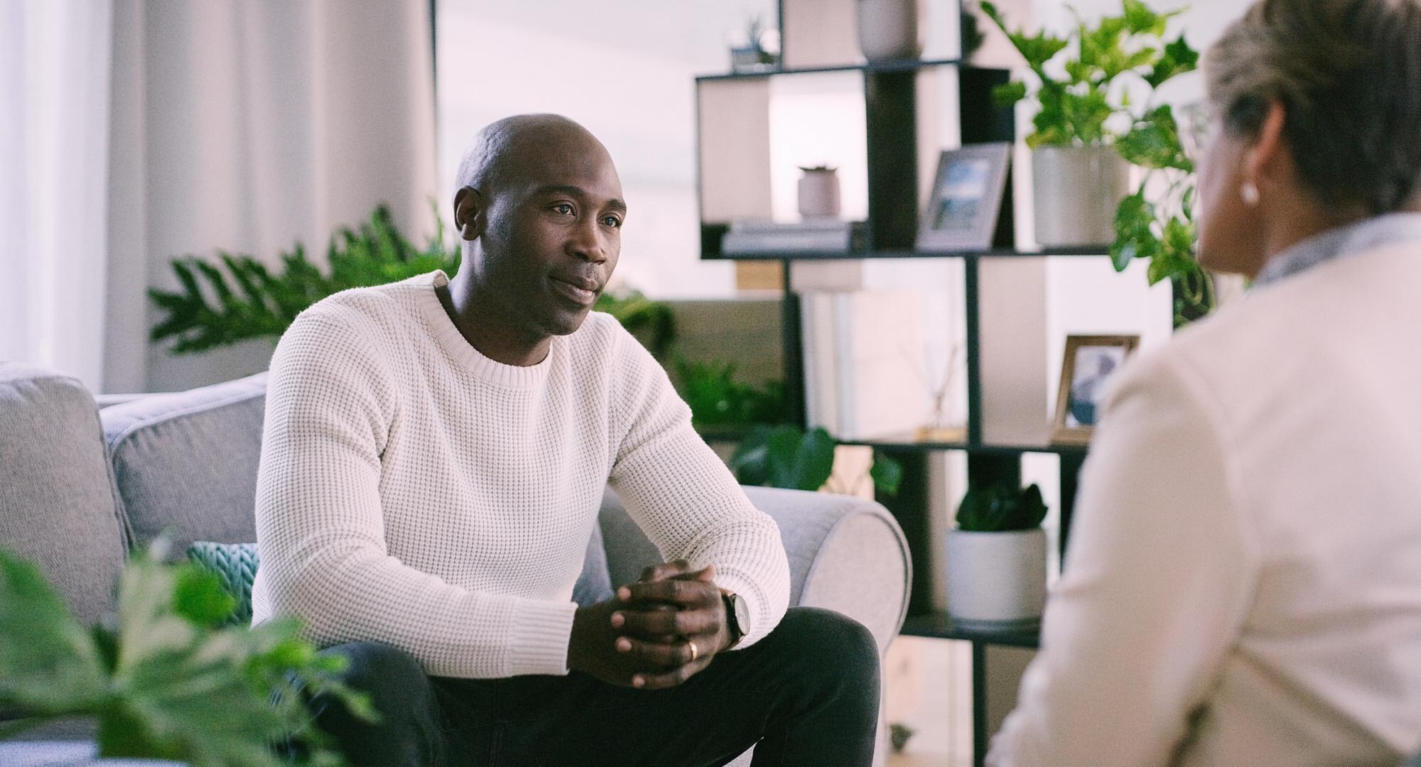 Black man in mental health care