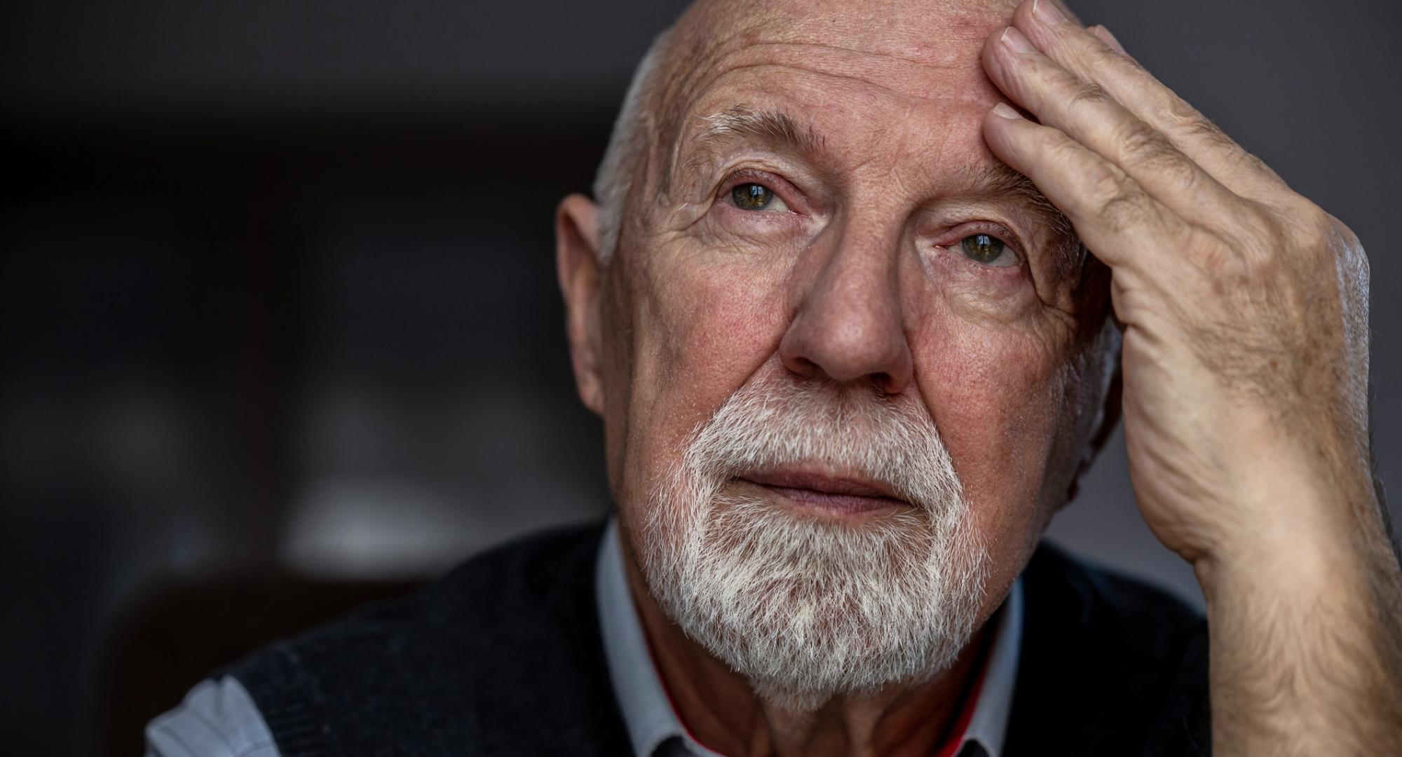 Senior man with dementia