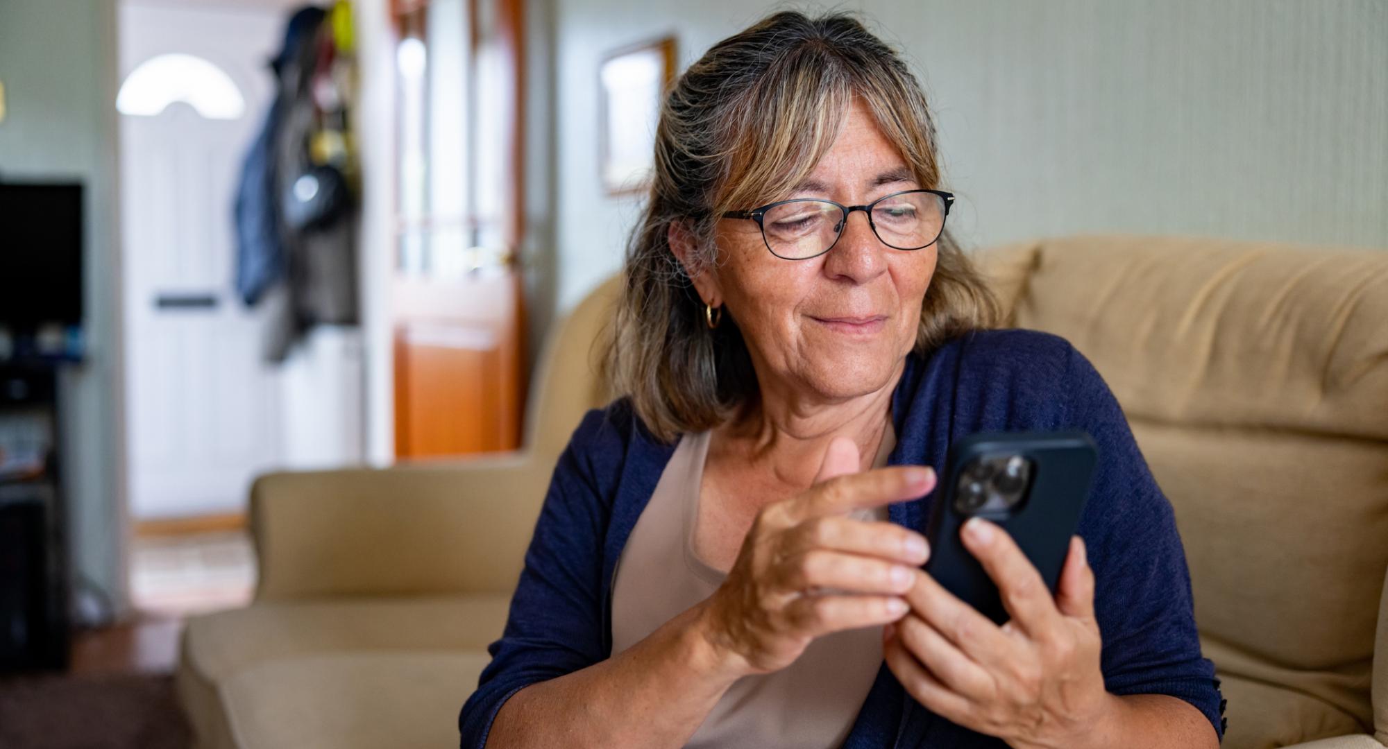 Woman using her phone