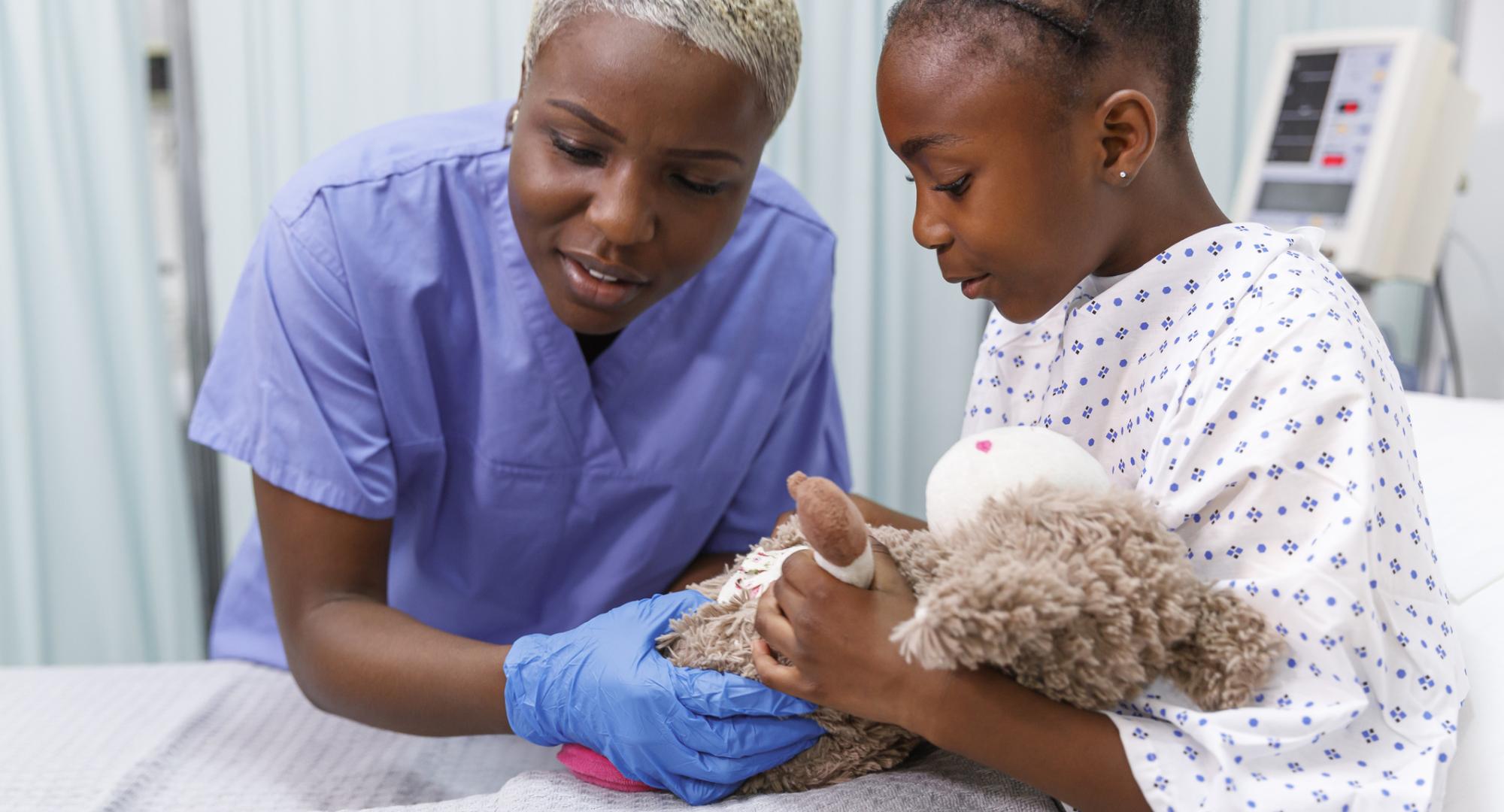 Young child in hospital