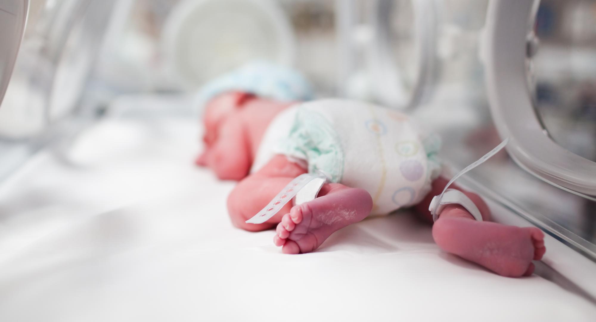 Newborn baby in ICU
