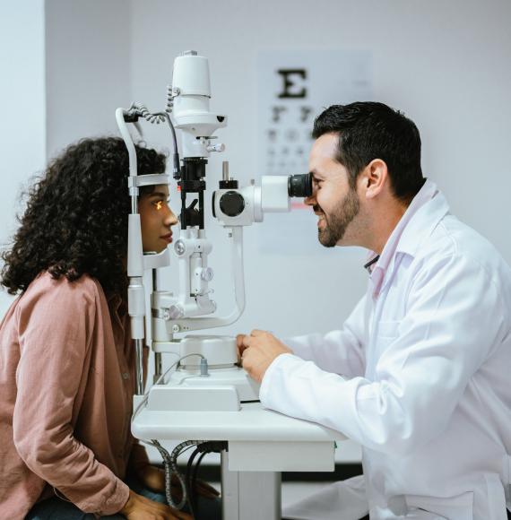 Young woman and doctor