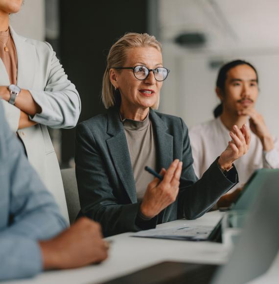 individuals engaged in a business meeting