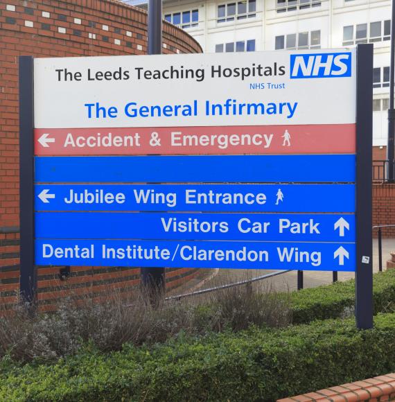 Sign for Leeds General Infirmary